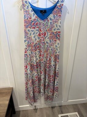 Ronni Nicole Multicolor Paisley V-Neck Maxi Dress
